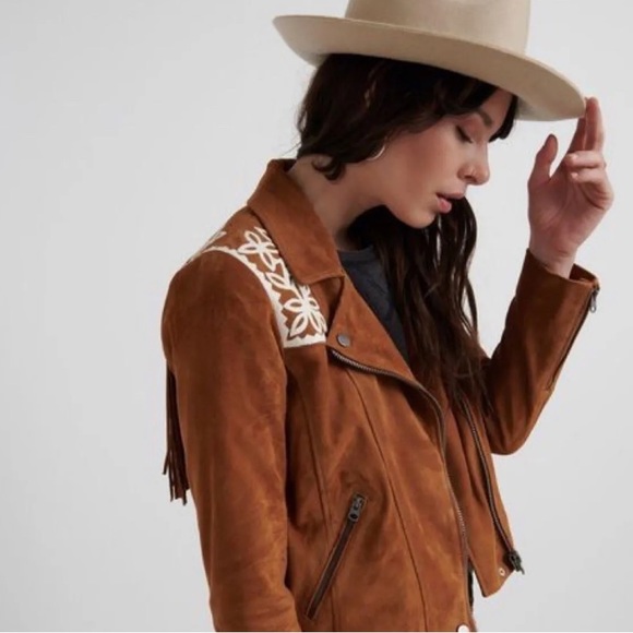 Lucky Brand Suede Western Biker Jacket NWT - XL☘️🦋🤠🧲 - Picture 4 of 5